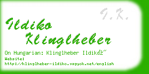 ildiko klinglheber business card